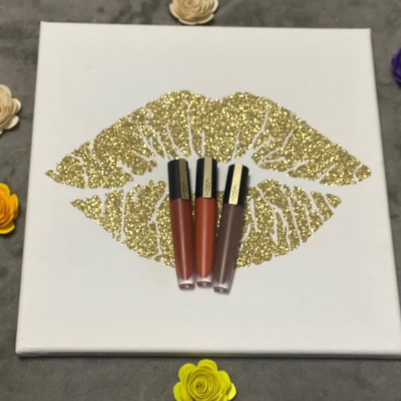 Bundle of 3 Lip MatteColor& GoldLip Glitter Canvas - Picture 2 of 8